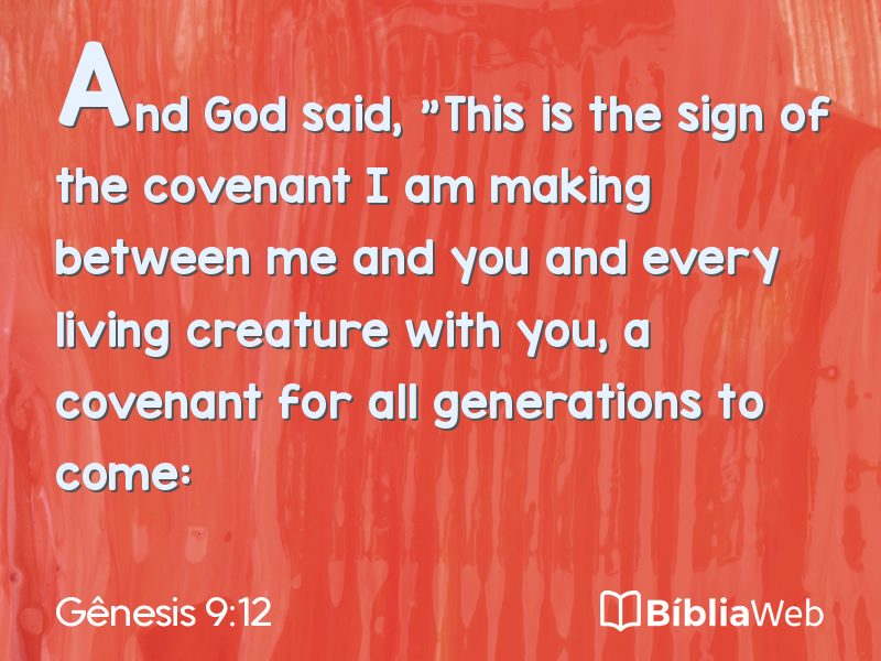 Gênesis 9:12 em imagem para compartilhar