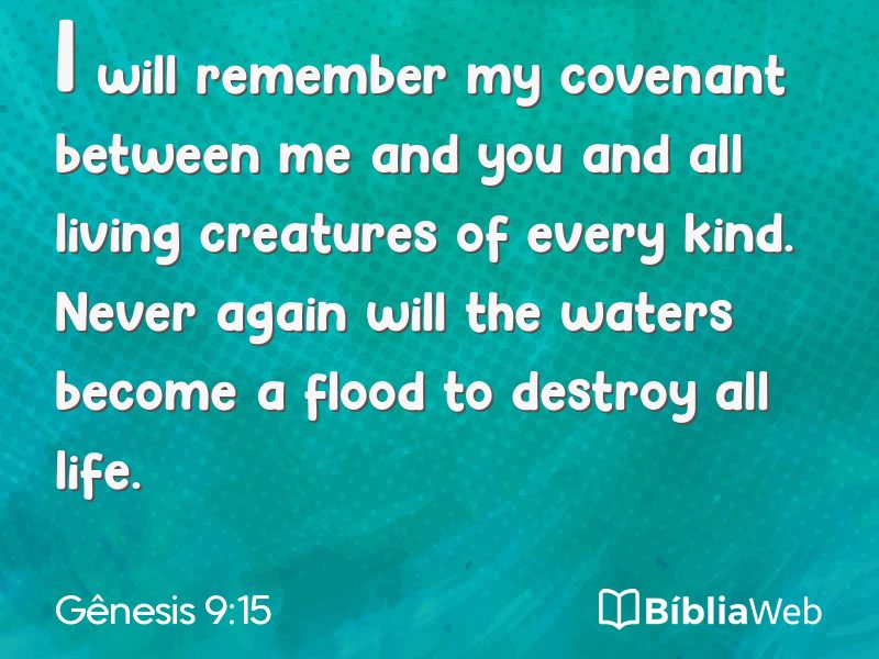 Gênesis 9:15 em imagem para compartilhar