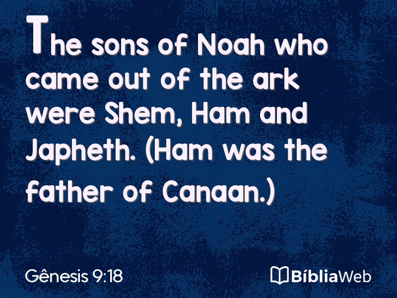 Gênesis 9:18 em imagem para compartilhar