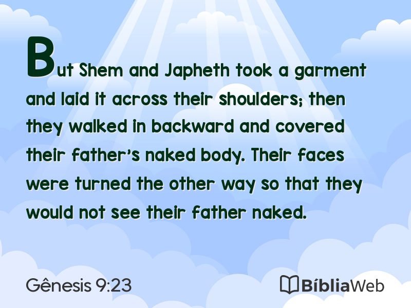 Gênesis 9:23 em imagem para compartilhar