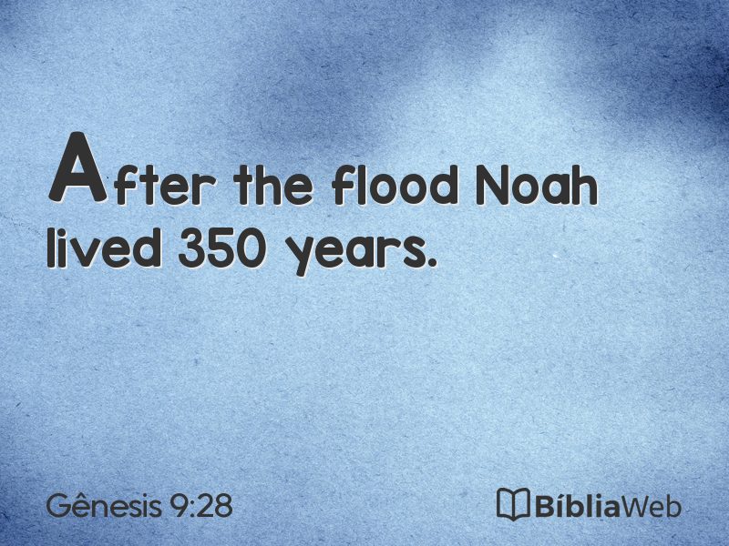 Gênesis 9:28 em imagem para compartilhar