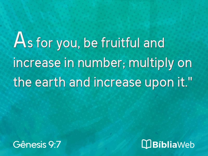 Gênesis 9:7 em imagem para compartilhar