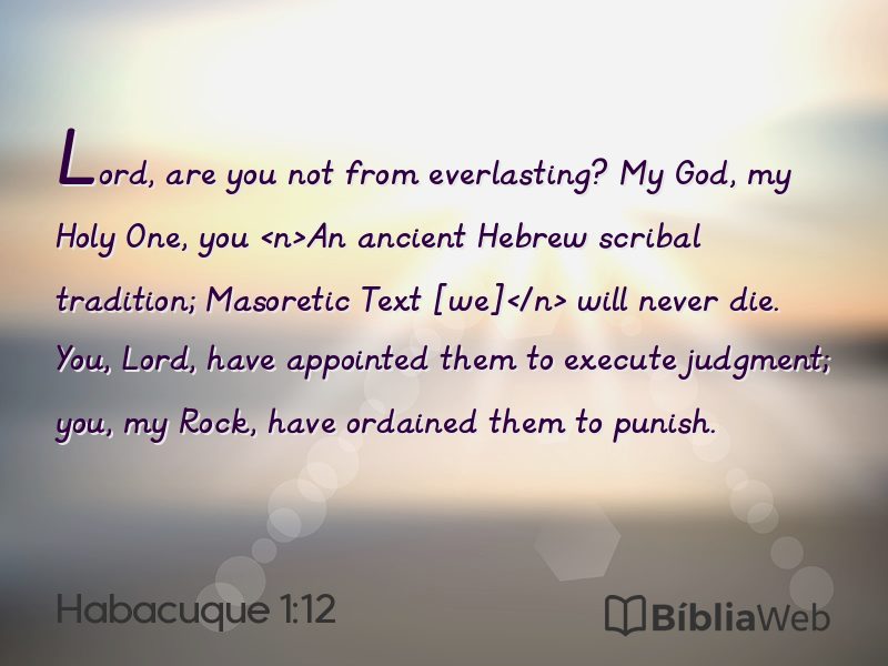 Habacuque 1:12 em imagem para compartilhar