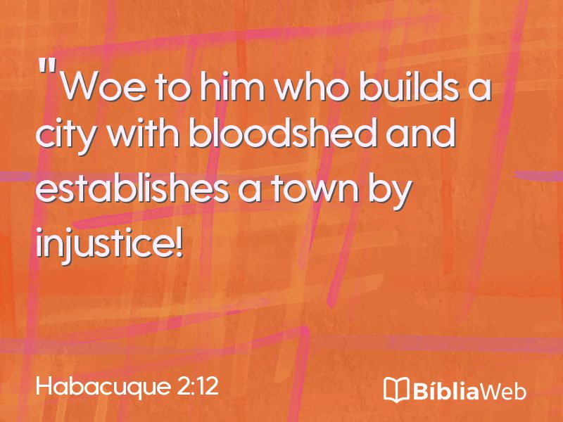 Habacuque 2:12 em imagem para compartilhar