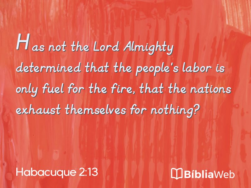Habacuque 2:13 em imagem para compartilhar