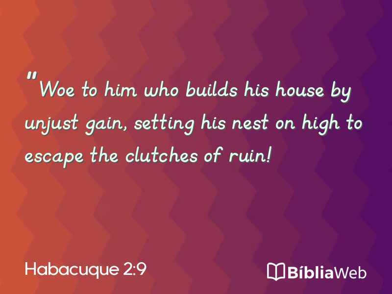Habacuque 2:9 em imagem para compartilhar