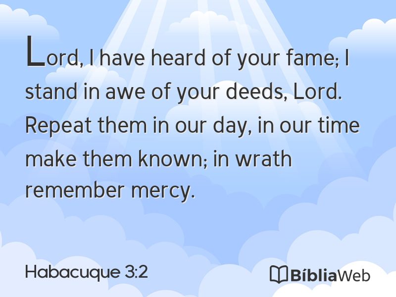 Habacuque 3:2 em imagem para compartilhar