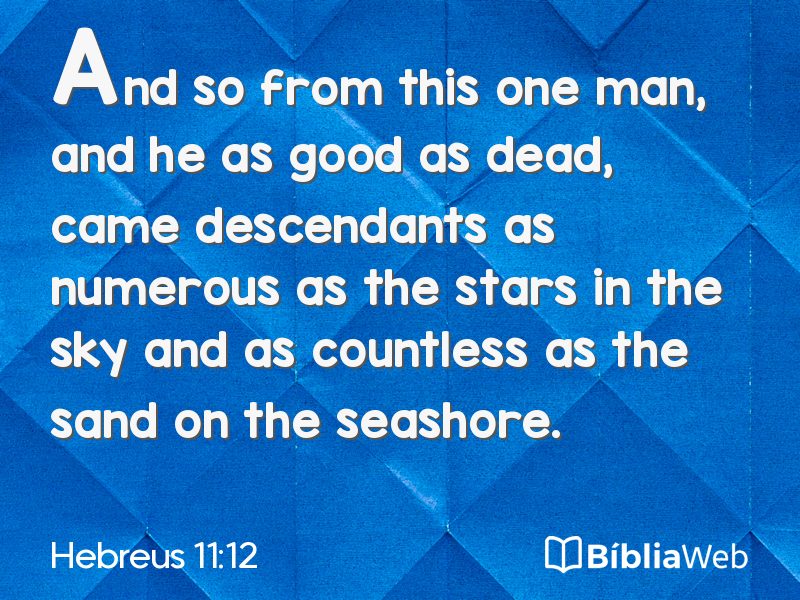 Hebreus 11:12 em imagem para compartilhar