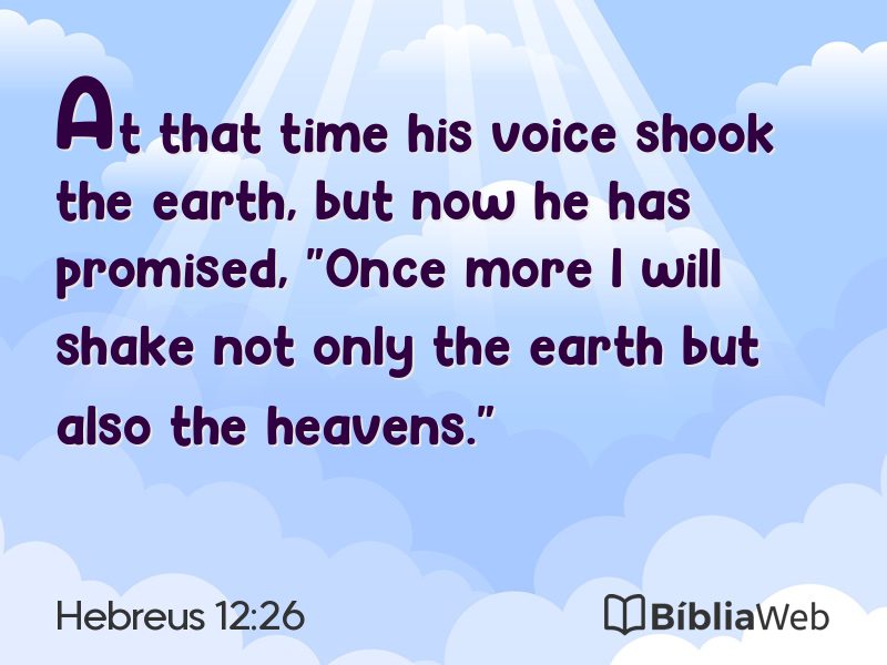 Hebreus 12:26 em imagem para compartilhar