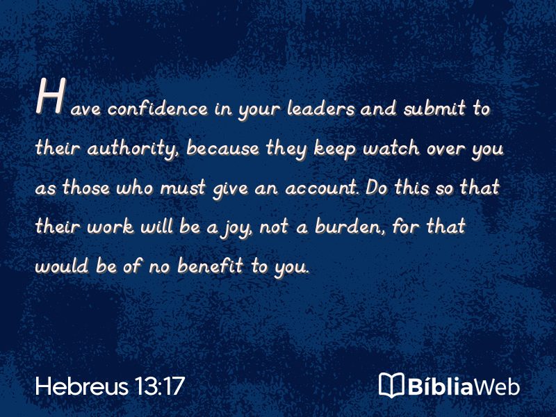 Hebreus 13:17 em imagem para compartilhar