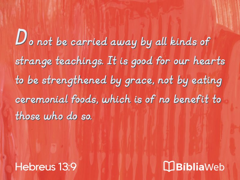 Hebreus 13:9 em imagem para compartilhar