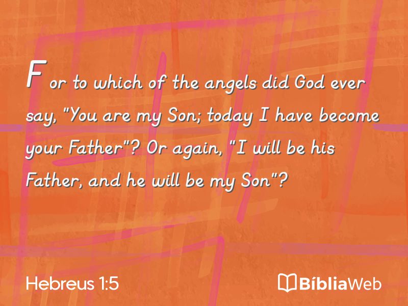 Hebreus 1:5 em imagem para compartilhar