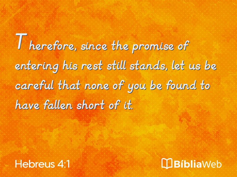 Hebreus 4:1 em imagem para compartilhar