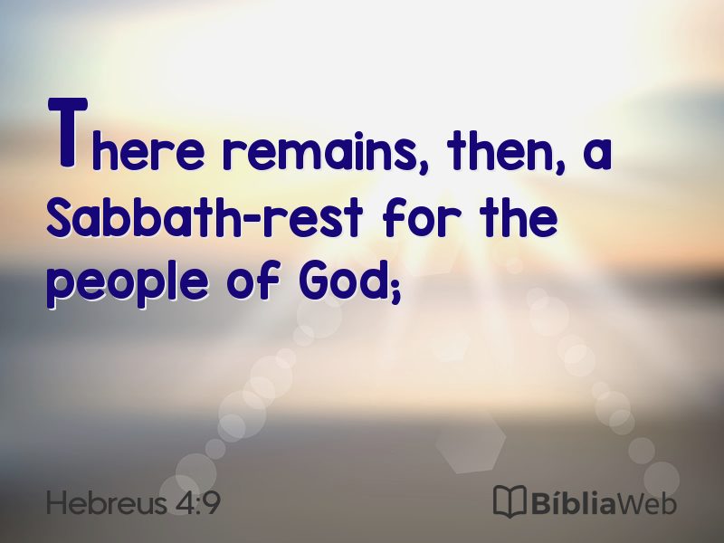 Hebreus 4:9 em imagem para compartilhar