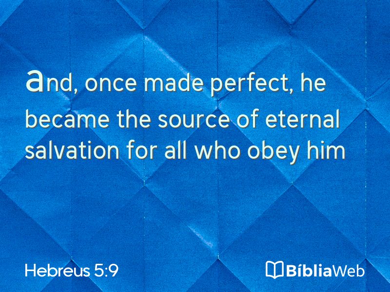 Hebreus 5:9 em imagem para compartilhar
