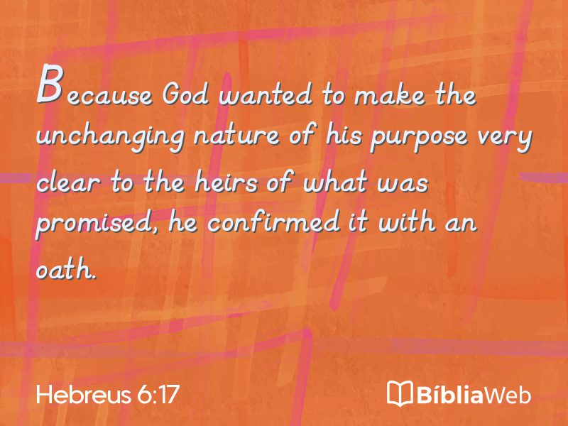 Hebreus 6:17 em imagem para compartilhar