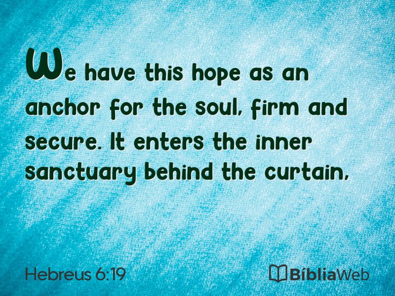 Hebreus 6:19 em imagem para compartilhar