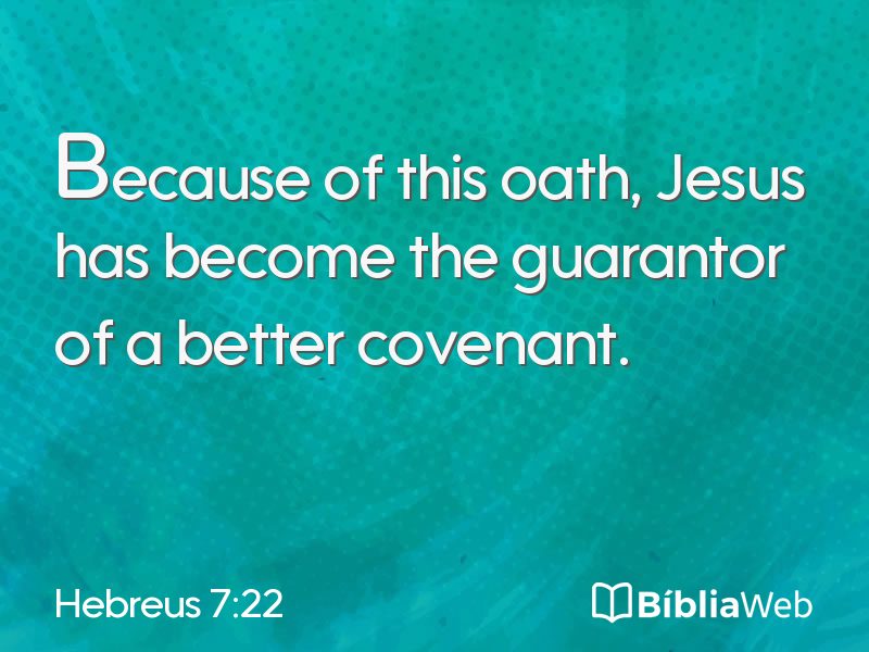 Hebreus 7:22 em imagem para compartilhar