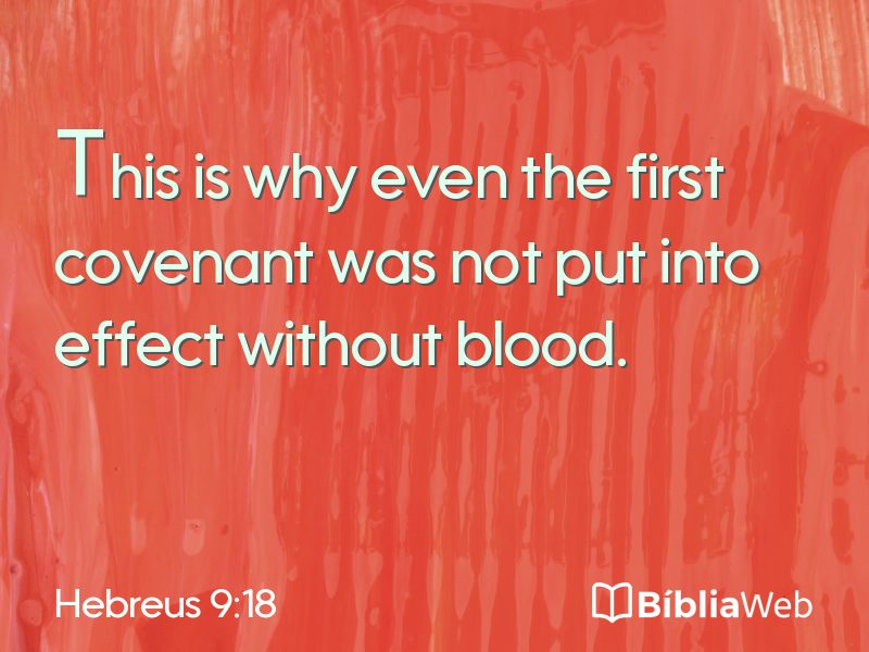 Hebreus 9:18 em imagem para compartilhar