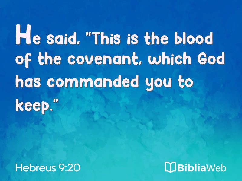 Hebreus 9:20 em imagem para compartilhar