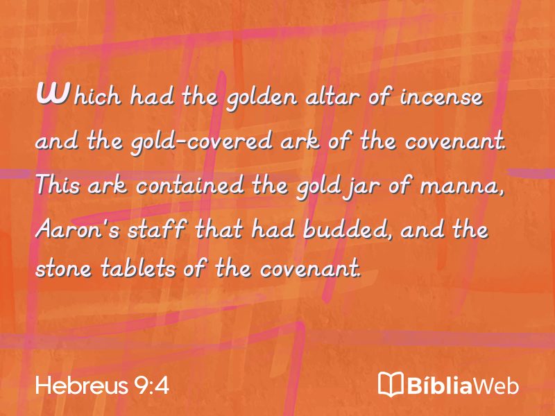 Hebreus 9:4 em imagem para compartilhar