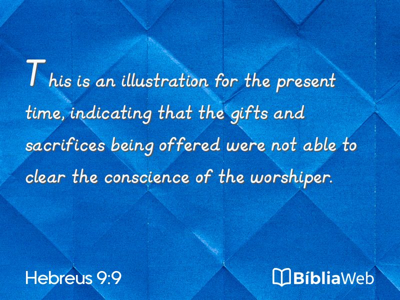 Hebreus 9:9 em imagem para compartilhar