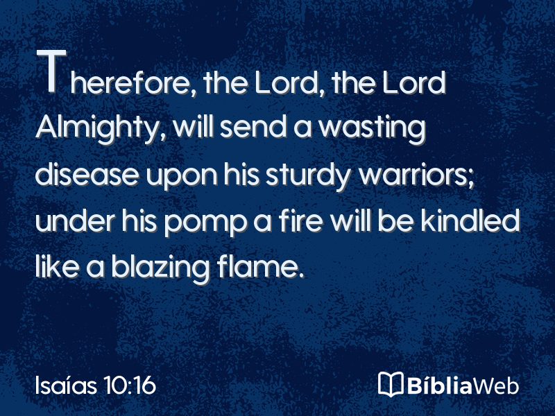 Isaías 10:16 em imagem para compartilhar