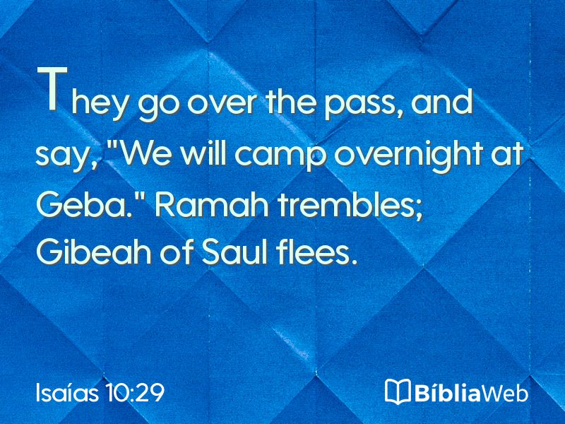 Isaías 10:29 em imagem para compartilhar