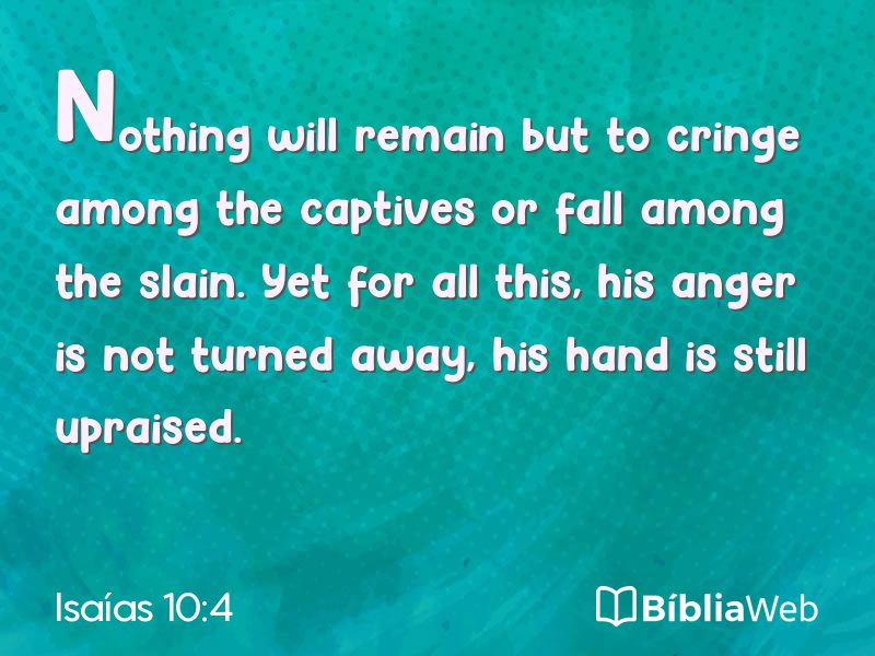 Isaías 10:4 em imagem para compartilhar