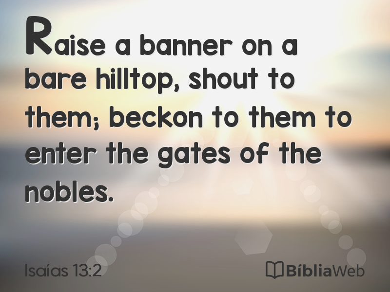 Isaías 13:2 em imagem para compartilhar