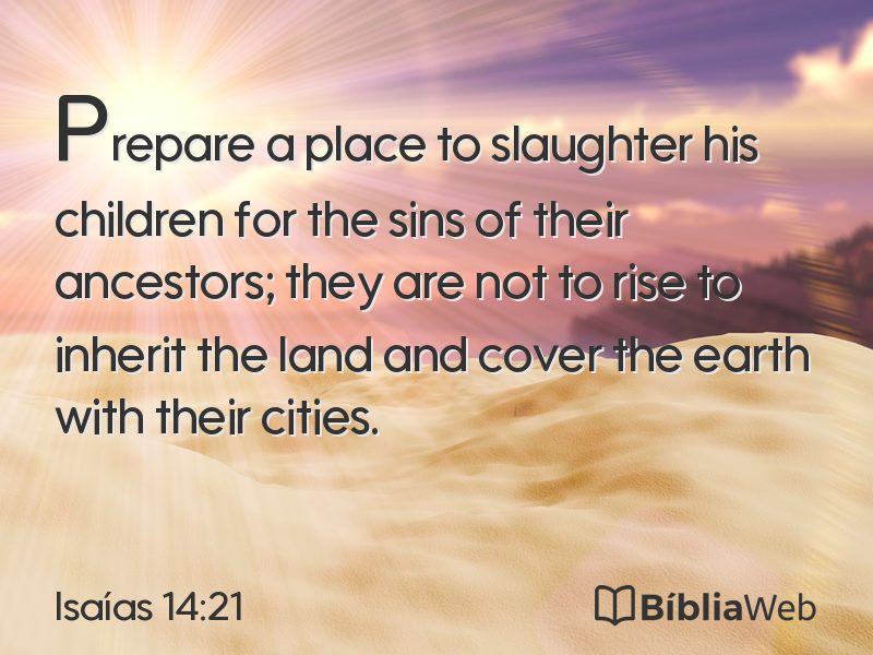 Isaías 14:21 em imagem para compartilhar