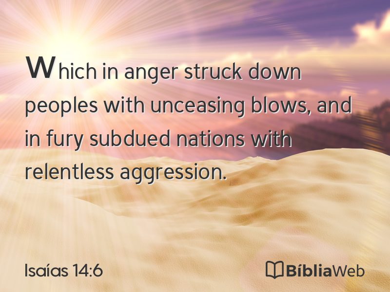 Isaías 14:6 em imagem para compartilhar
