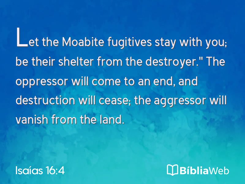 Isaías 16:4 em imagem para compartilhar