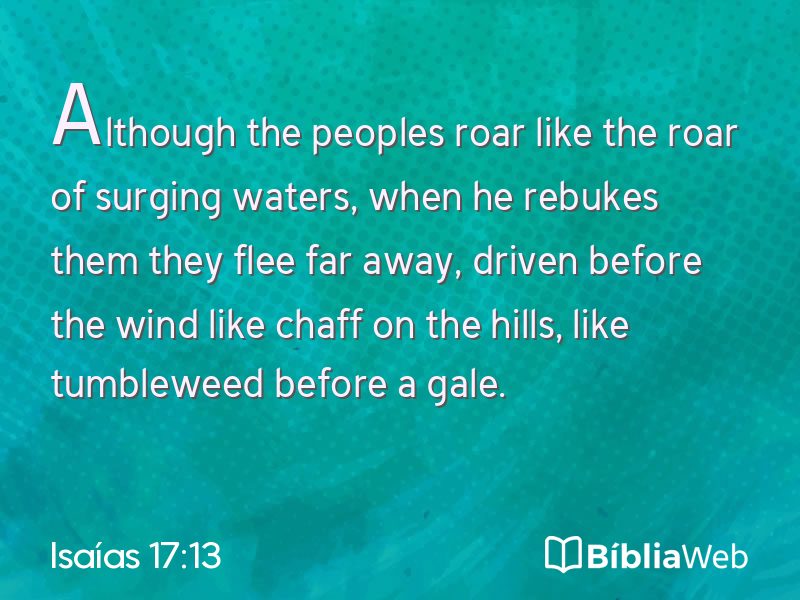 Isaías 17:13 em imagem para compartilhar
