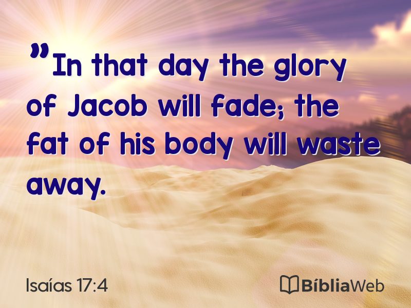Isaías 17:4 em imagem para compartilhar