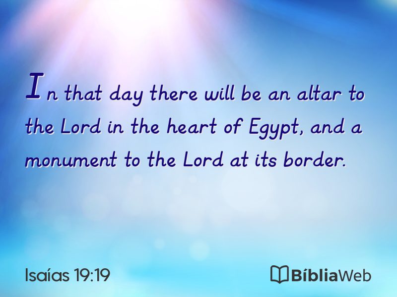 Isaías 19:19 em imagem para compartilhar
