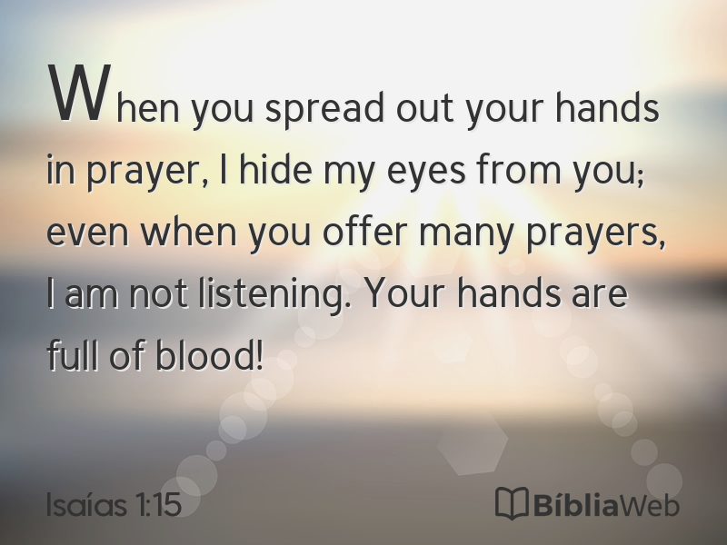 Isaías 1:15 em imagem para compartilhar