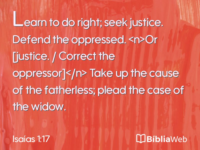 Isaías 1:17 em imagem para compartilhar