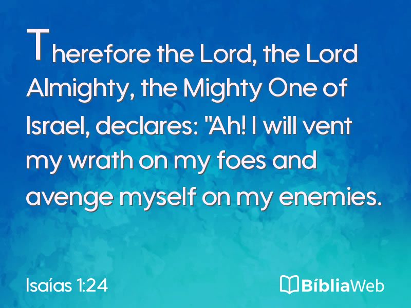 Isaías 1:24 em imagem para compartilhar