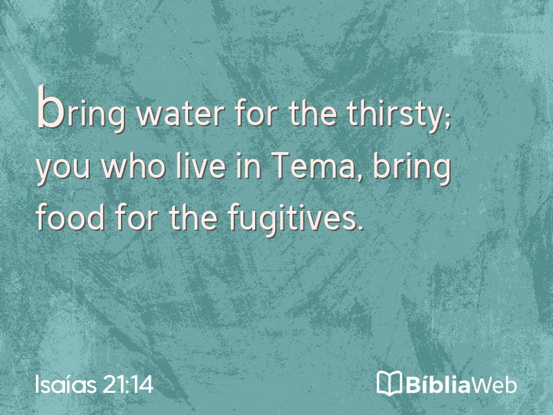 Isaías 21:14 em imagem para compartilhar