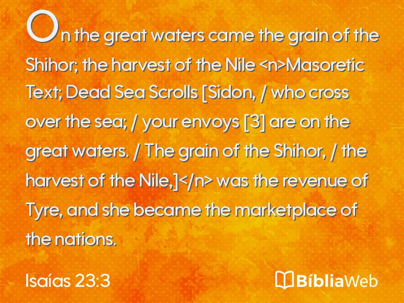 Isaías 23:3 em imagem para compartilhar