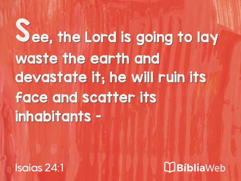 Isaías 24:1 em imagem para compartilhar