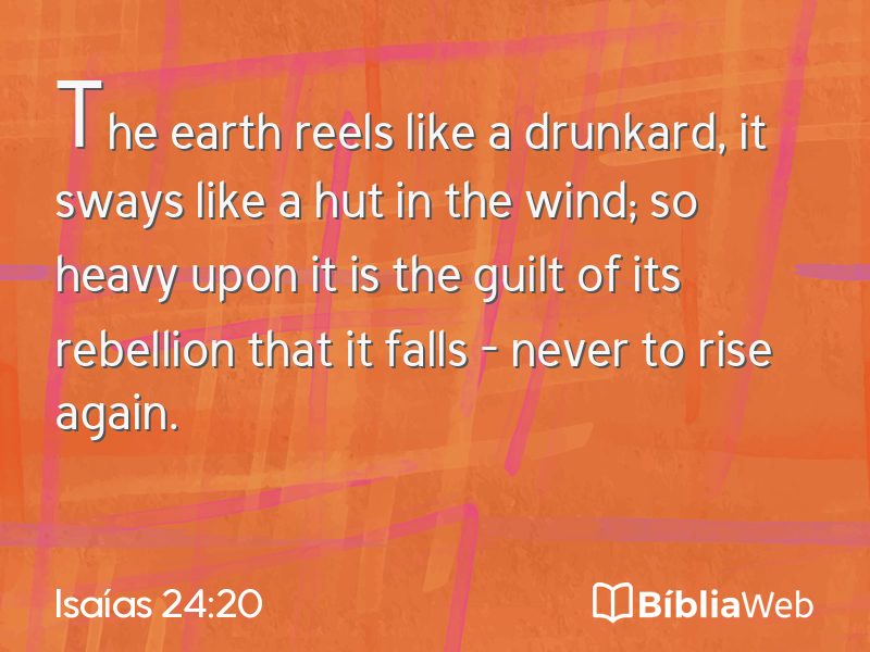 Isaías 24:20 em imagem para compartilhar