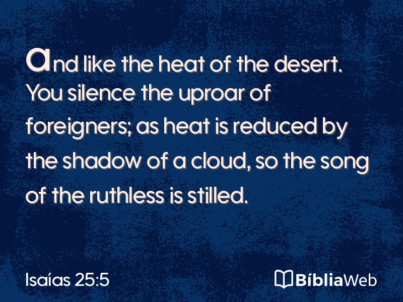 Isaías 25:5 em imagem para compartilhar