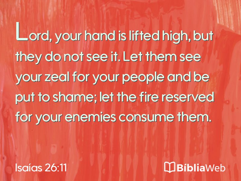 Isaías 26:11 em imagem para compartilhar