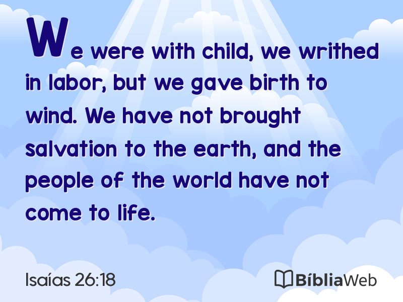 Isaías 26:18 em imagem para compartilhar