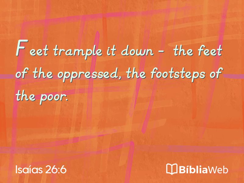 Isaías 26:6 em imagem para compartilhar