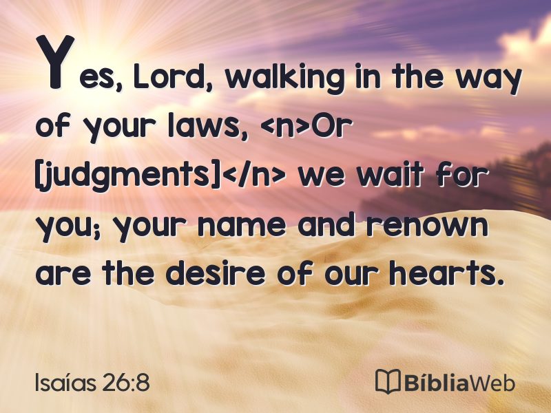 Isaías 26:8 em imagem para compartilhar