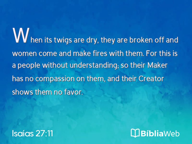 Isaías 27:11 em imagem para compartilhar