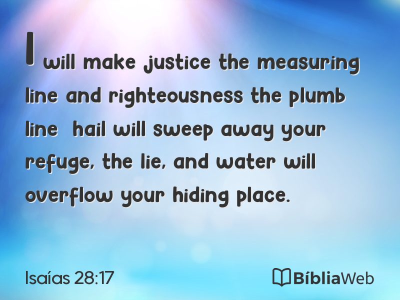 Isaías 28:17 em imagem para compartilhar
